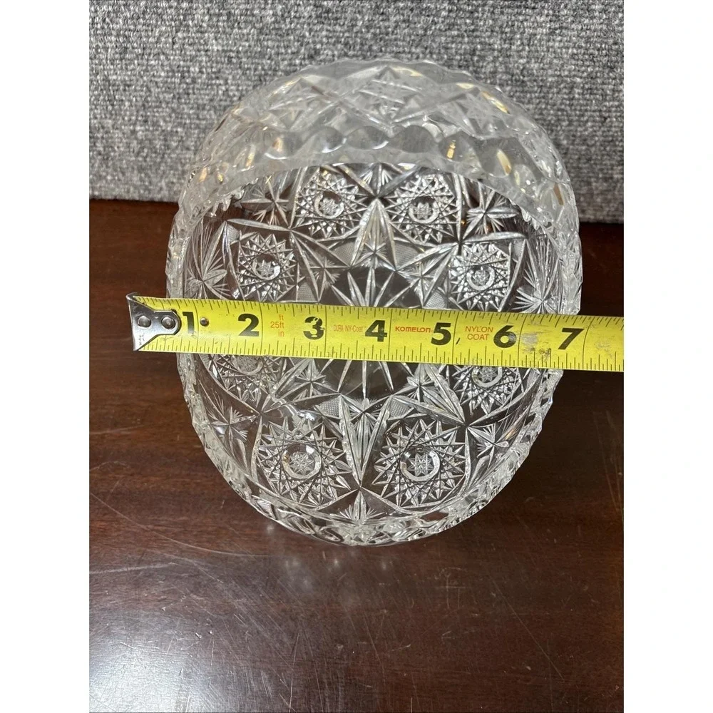 Vintage Crystal Candy Dish/Trinket Bowl Basket~5